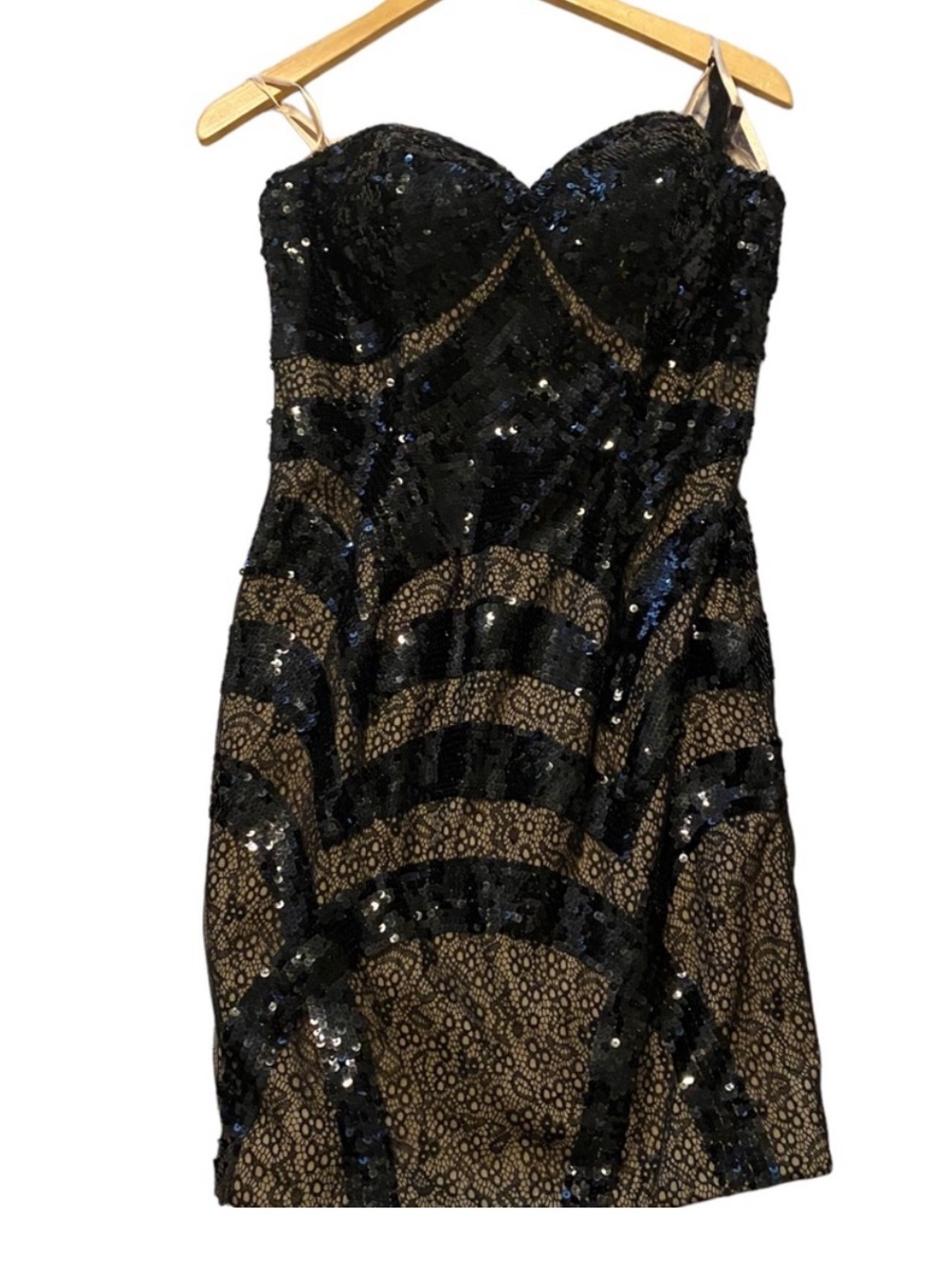 Jovani Dress | Black Sequin and Lace Size 6 Whimsigoth